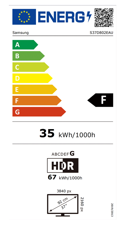 Samsung | LS37D802EAUXEN | 37 " | VA | 16:9 | 60 Hz | 5 ms | 3840 x 2160 pixels | 350 cd/m² | HDMI ports quantity 1 | Black - Image 10