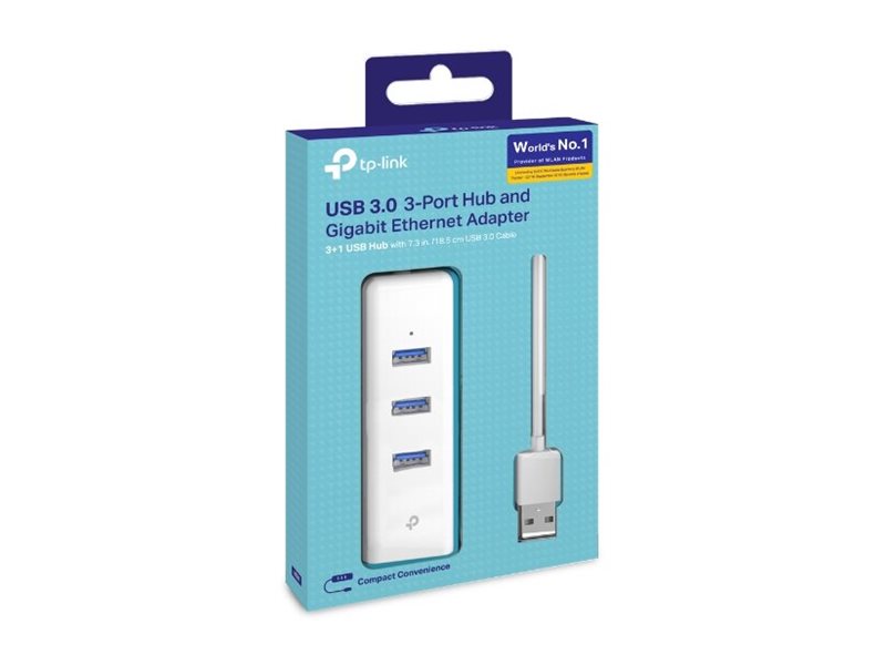 TP-LINK | USB 3.0 3-Port Hub & Gigabit Ethernet Adapter 2 in 1 USB Adapter | UE330 - Image 13