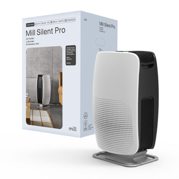 Mill | Silent Pro Air Purifier | APSILENT | Suitable for rooms up to 115 m² | 68.3 m³ | White/Black