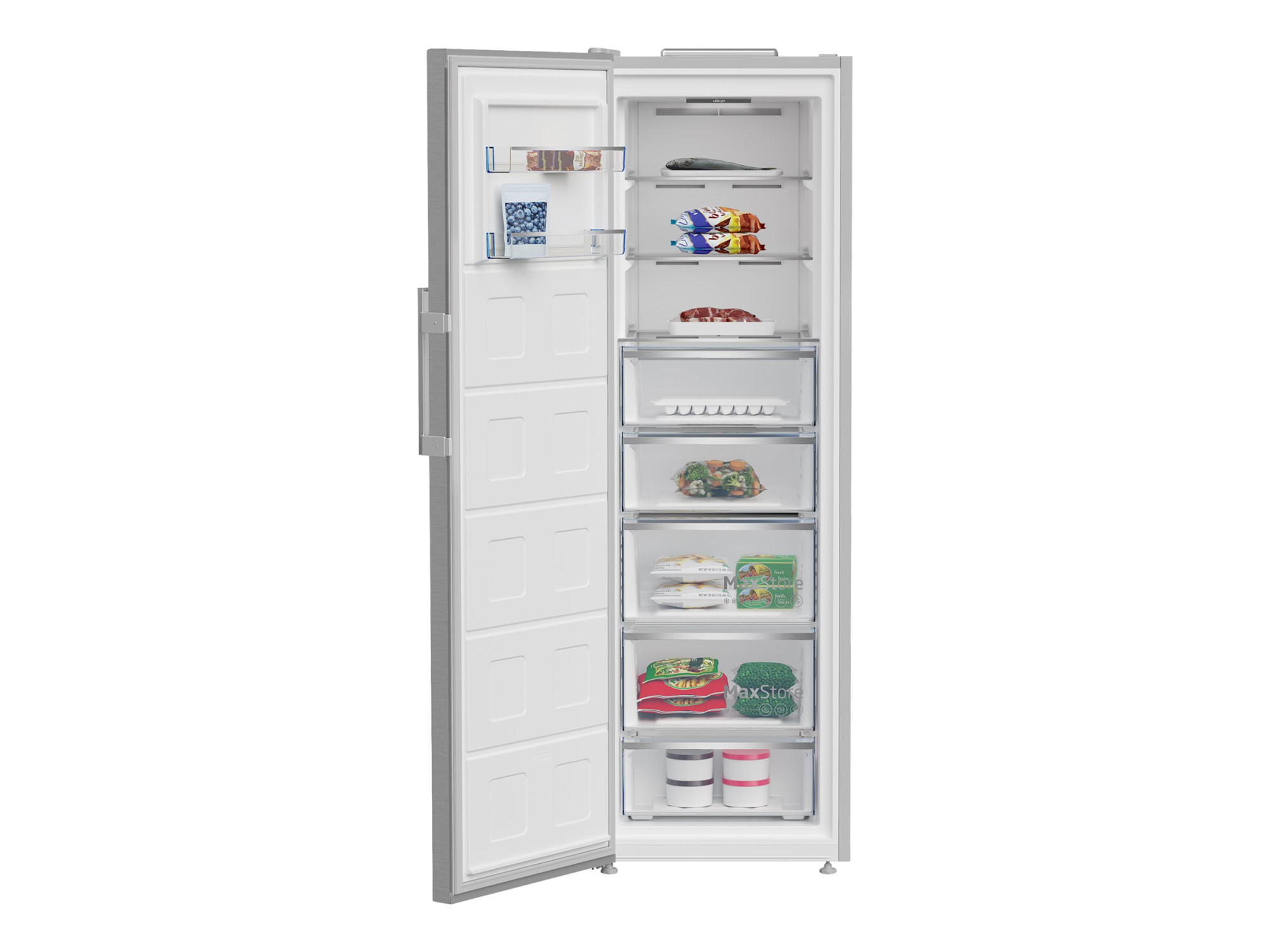 Beko B5RMFNE314X Freezer, E, Larder, Height 186.5cm, Capacity 286L, Grey | BEKO - Image 3