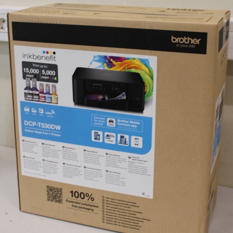 SALE OUT. Brother DCP-T530DW 3-in-1 Wireless Inkjet Printer | Brother DCP-T530DW | Inkjet | Colour | A4 | Wi-Fi | Black | DAMAGED PACKAGING - Image 2