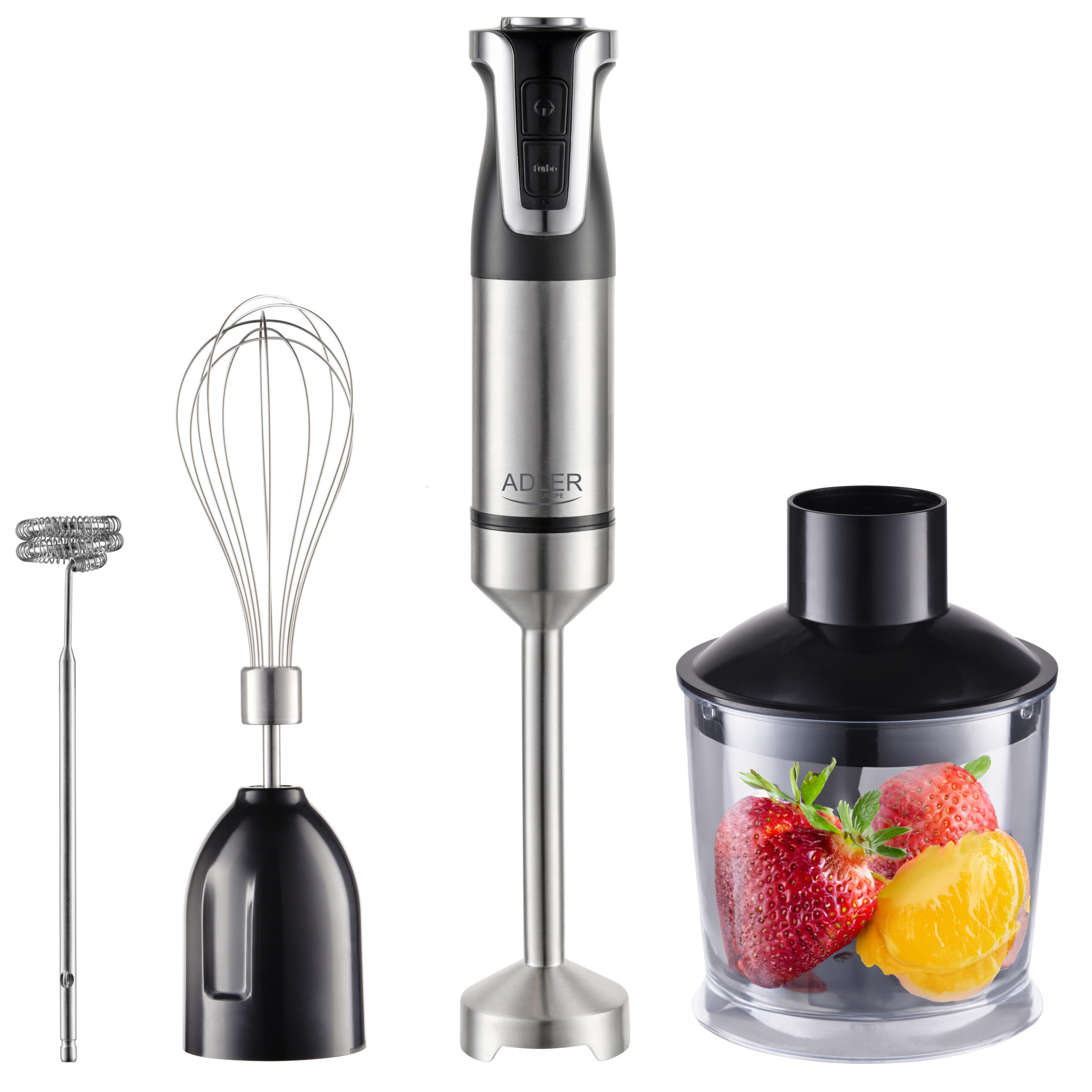 Adler | AD 4627 | Hand Blender Set | 1800 W | Chopper | Stainless Steel/Black
