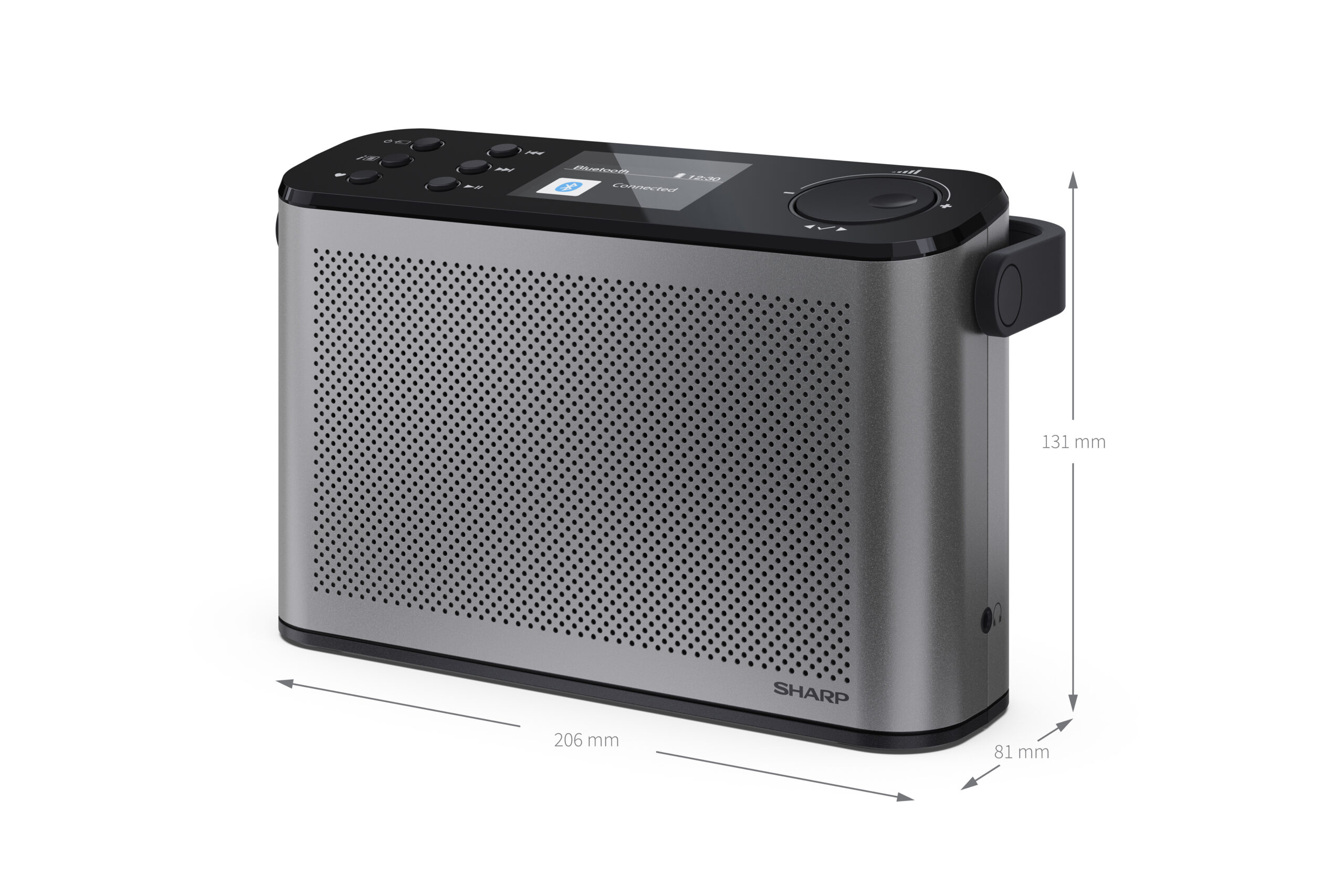 Sharp OSAKA Stereo Portable Digital Radio | DR-P540(GY) | USB port | Bluetooth | FM radio | Wireless connection - Image 11