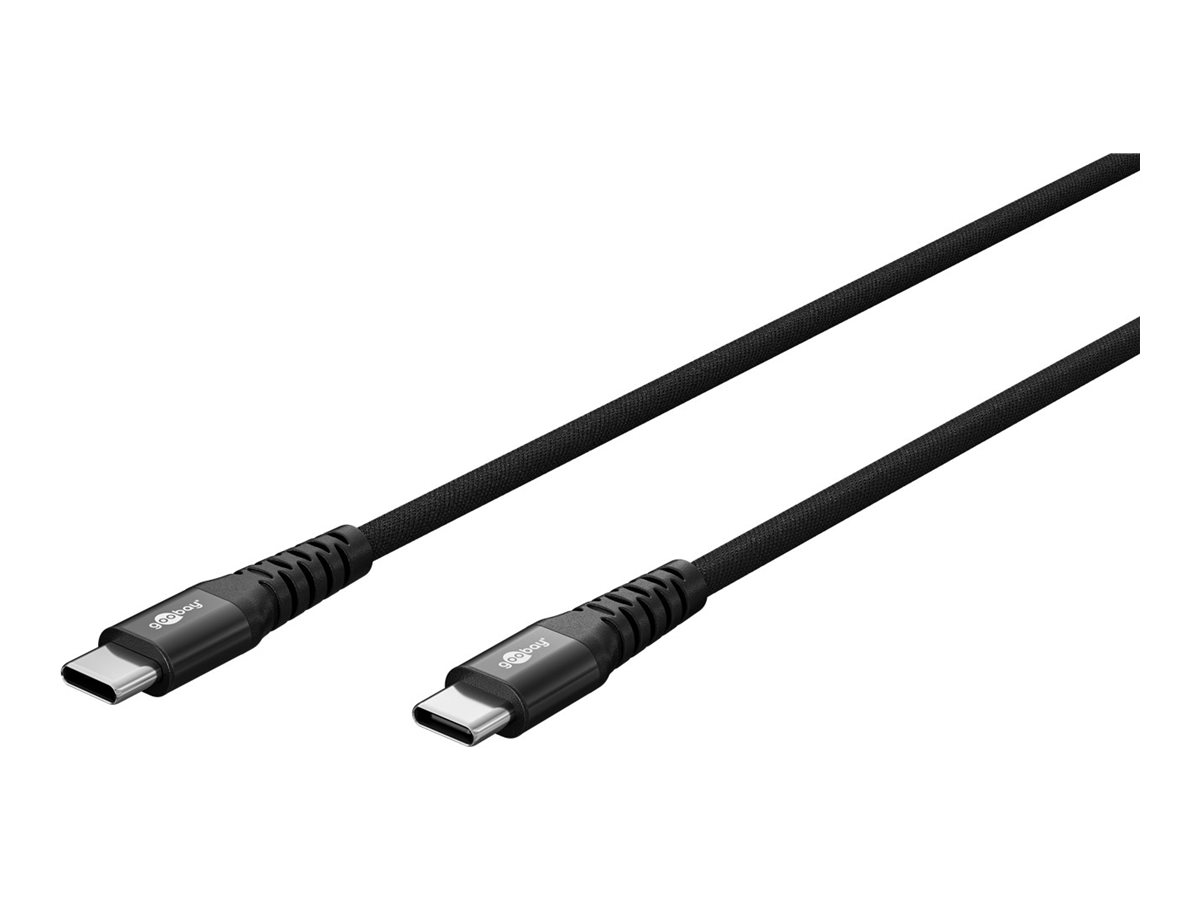 Goobay USB-C Supersoft Textile Cable with Metal Plugs, 1 m - Image 2