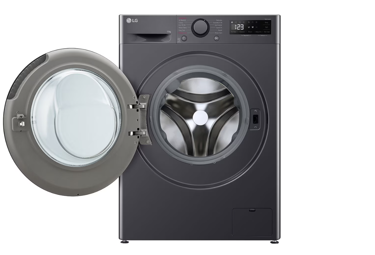 LG Washing machine | F4WR511S2M | Energy efficiency class A-10% | Front loading | Washing capacity 11 kg | 1400 RPM | Depth 57 cm | Width 60 cm | Display | LED | Steam function | Direct drive | White - Image 3