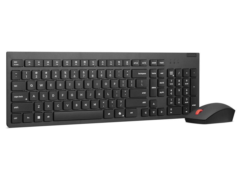 Lenovo Essential Wireless Combo Keyboard & Mouse Gen2 | Keyboard and Mouse Set | Wireless | Mouse included | US | Black