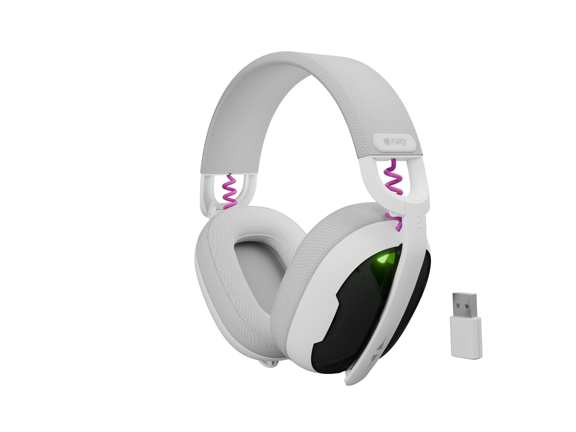 Genesis Gaming Headset | Fury Fukiya F6 | Bluetooth | Over-Ear | Microphone | Wireless | White - Image 2