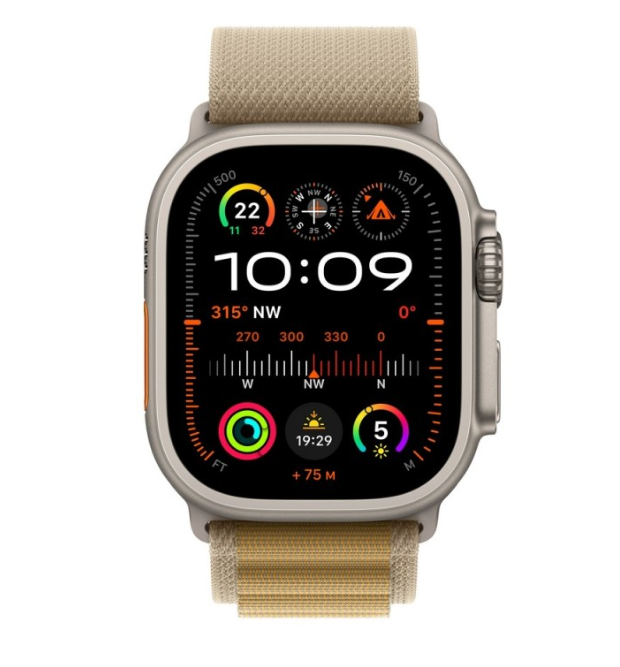 Apple Smart watch | GPS (satellite) | Always-On Retina display | 49mm | Natural Titanium - Image 2