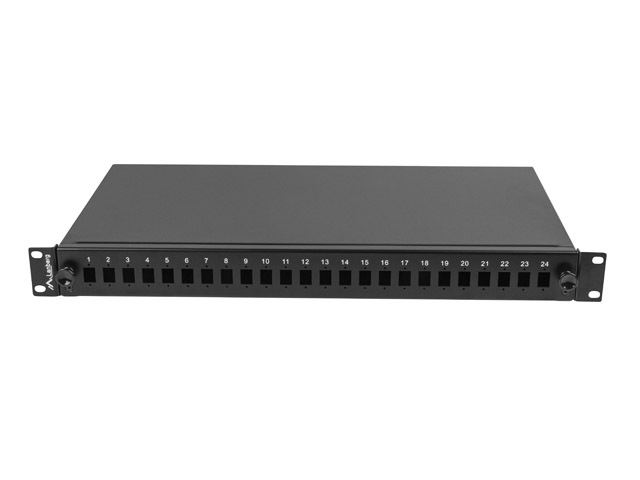 Lanberg Rackmount 19" 1U Fiber Patch panel 24xSC Simplex/24XLC Duplex Black with Accessories | FOP1-24SS-LDB - Image 2