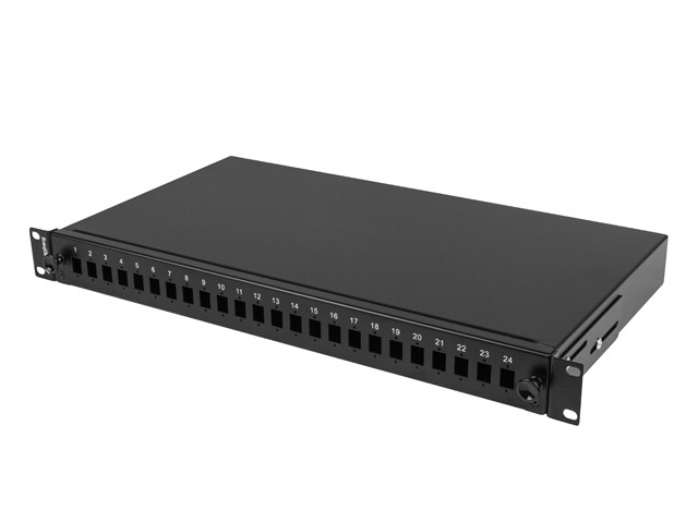 Lanberg Rackmount 19" 1U Fiber Patch panel 24xSC Simplex/24XLC Duplex Black with Accessories | FOP1-24SS-LDB - Image 3