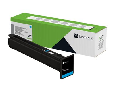 Lexmark 77L2HC0 Cyan High Capacity Return Programme Toner Cartridge (46.9K Pages) for Lexmark CS963, CX961, CX962, CX963 Printers | Lexmark