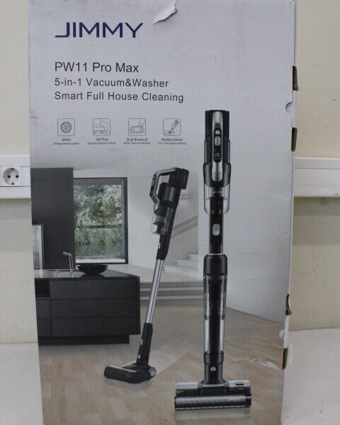SALE OUT. Jimmy Cordless Vacuum cleaner and washer PW11 Pro Max | Jimmy | Vacuum Cleaner and Washer | PW11 Pro Max | Cordless operating | Washing function | 460 W | 21.6 V | Operating time (max) 80 min | Silver/Black | Warranty 24 month(s) | USED, DIRTY, SCRATCHED, MISSING LIQUID BOTTLE