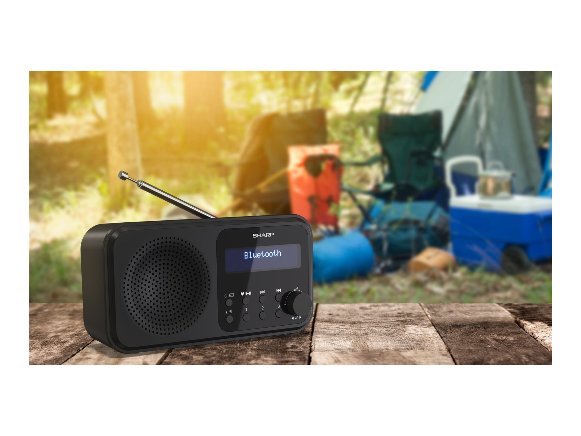 Sharp DR-P420(BK) Tokyo Portable Digital Radio, FM/DAB/DAB+, Bluetooth 5.0, USB or Battery Powered, Midnight Black | Sharp | Tokyo Portable Digital Radio | DR-P420(BK) | Bluetooth | Midnight Black - Image 14
