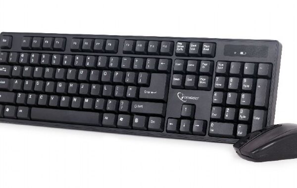 Gembird | Wireless Desktop Set | KBS-W-01_LT | Keyboard and Mouse Set | Wireless | Mouse included | US/LT | Black | Numeric keypad