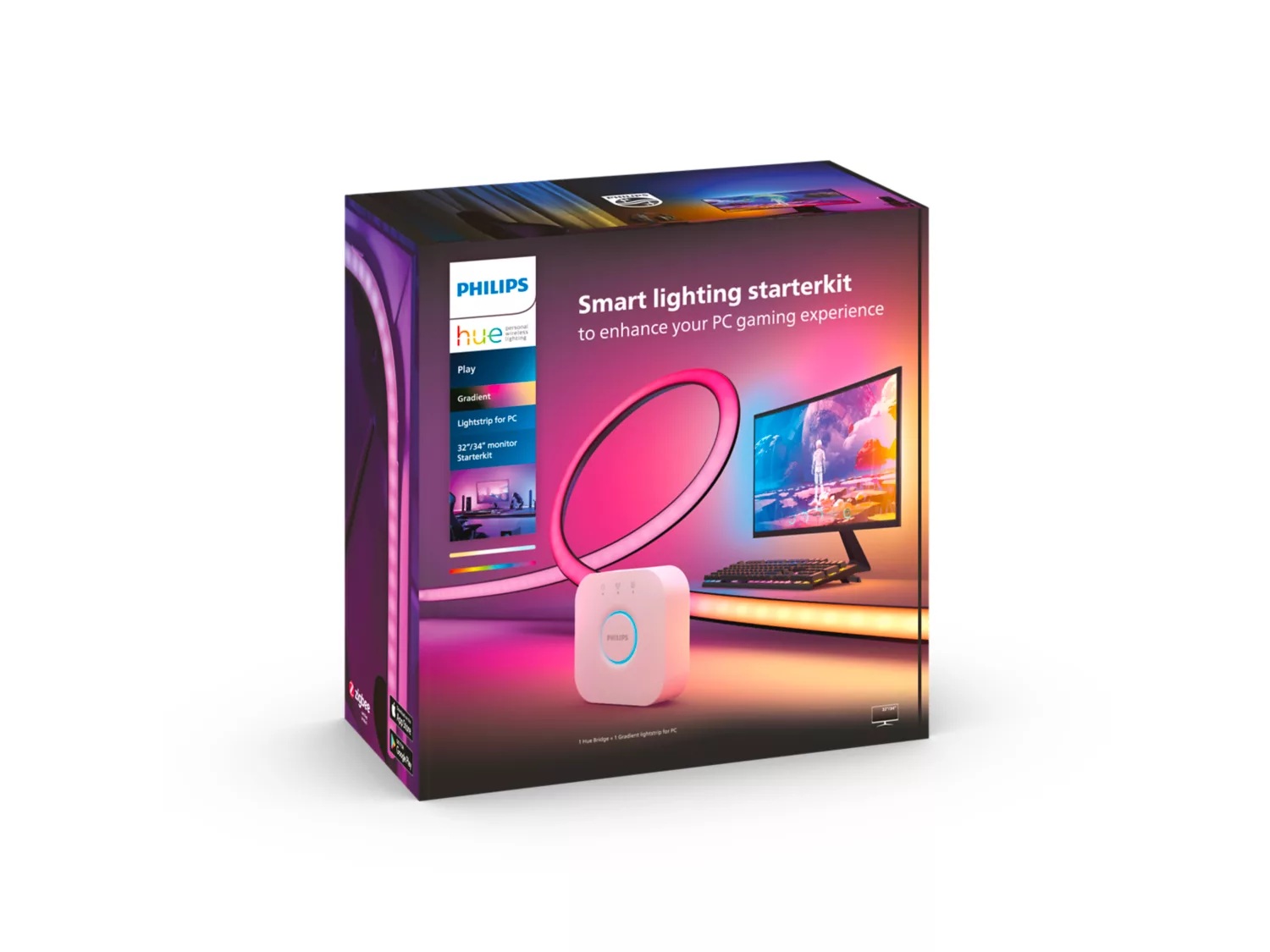 Philips Hue Gradient PC Lightstrip 32-34" Starter kit | 19 W - Image 6