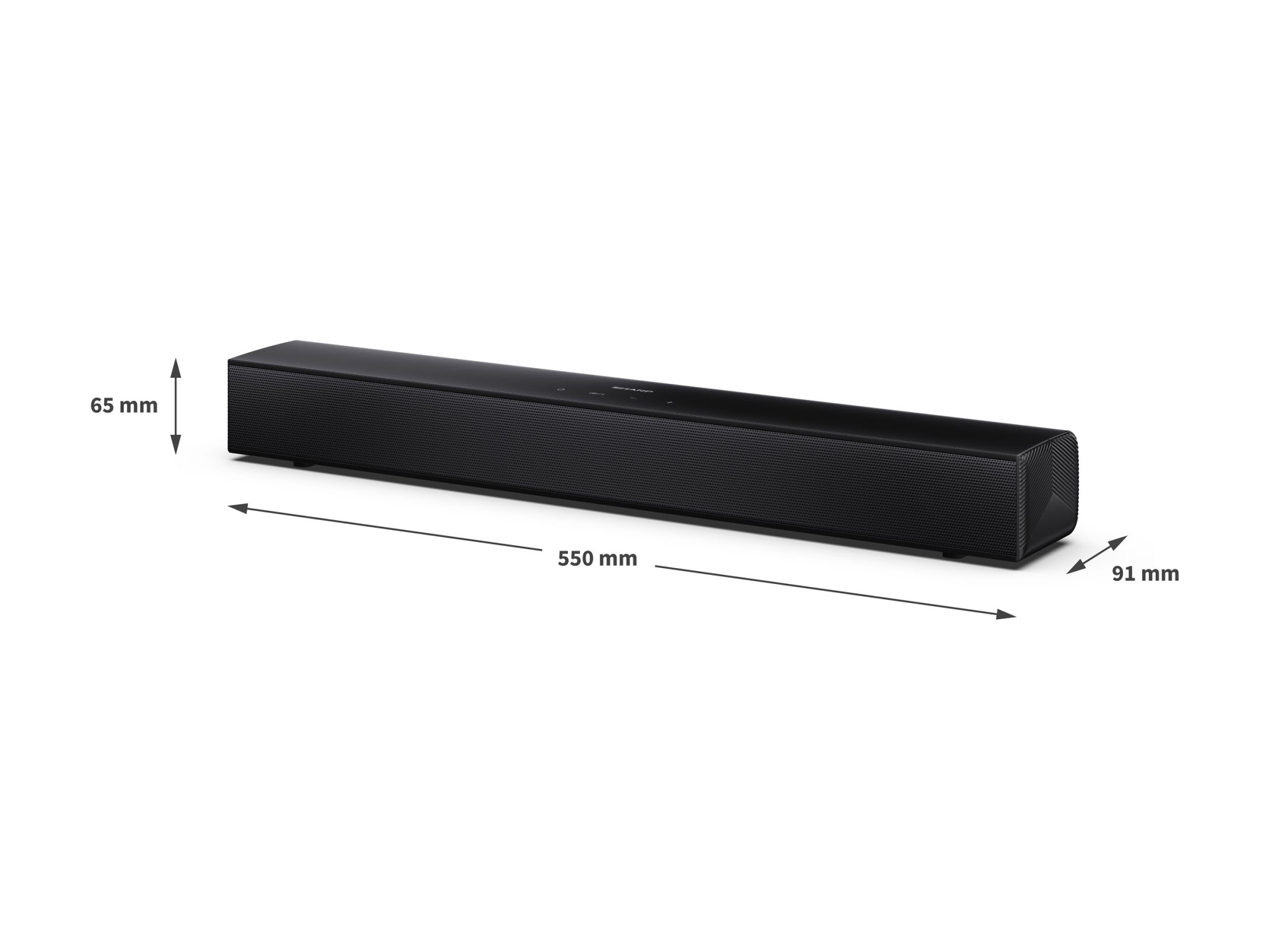 Sharp Compact 2.0 Soundbar | HT-SB121 | 120 W | Bluetooth | Black | Wireless connection - Image 8