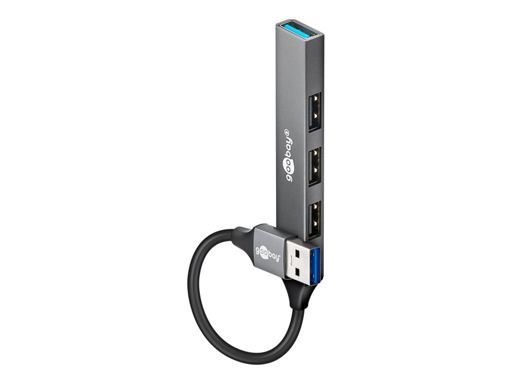 Goobay Slim 4-Port USB Hub, USB-A to USB-A, 5 Gbit/s | 74456 - Image 2