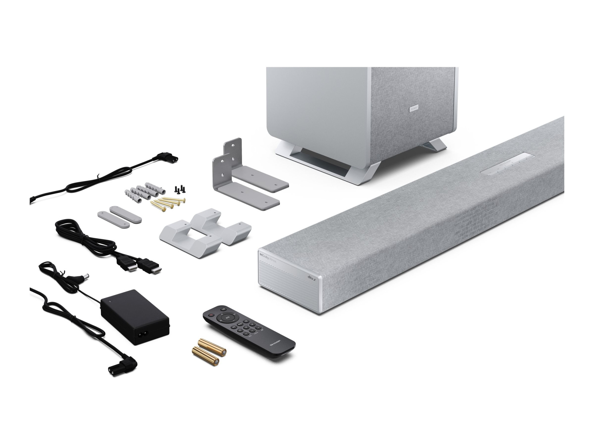 Sharp | 3.1.2 Dolby Atmos/DTS:X Soundbar with Wireless Subwoofer | HT-SBW53121(SL) | Bluetooth - Image 9
