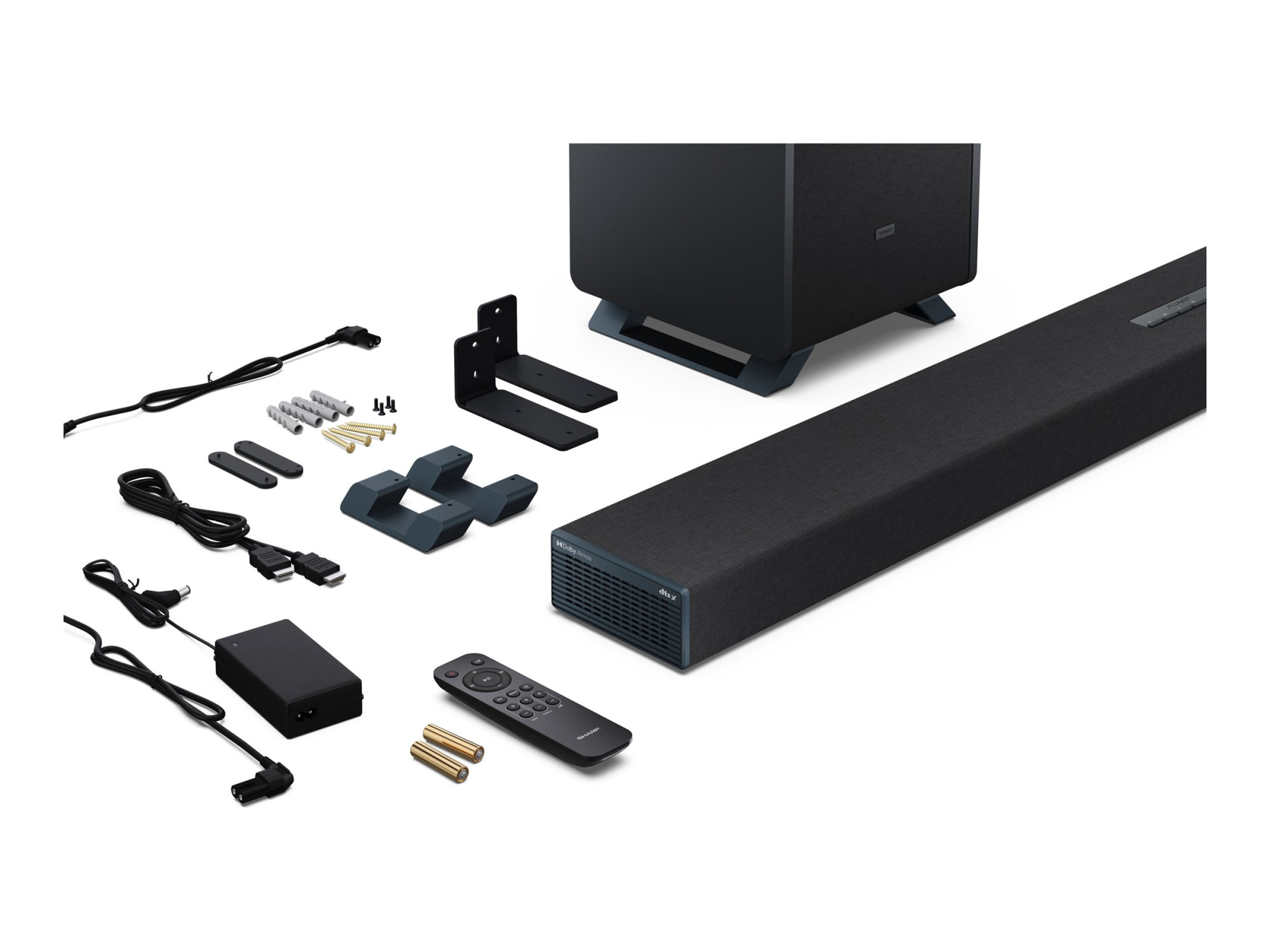 Sharp | 5.1.2 Dolby Atmos/DTS:X Soundbar with Wireless Subwoofer | HT-SBW55121(BK) | Bluetooth - Image 9