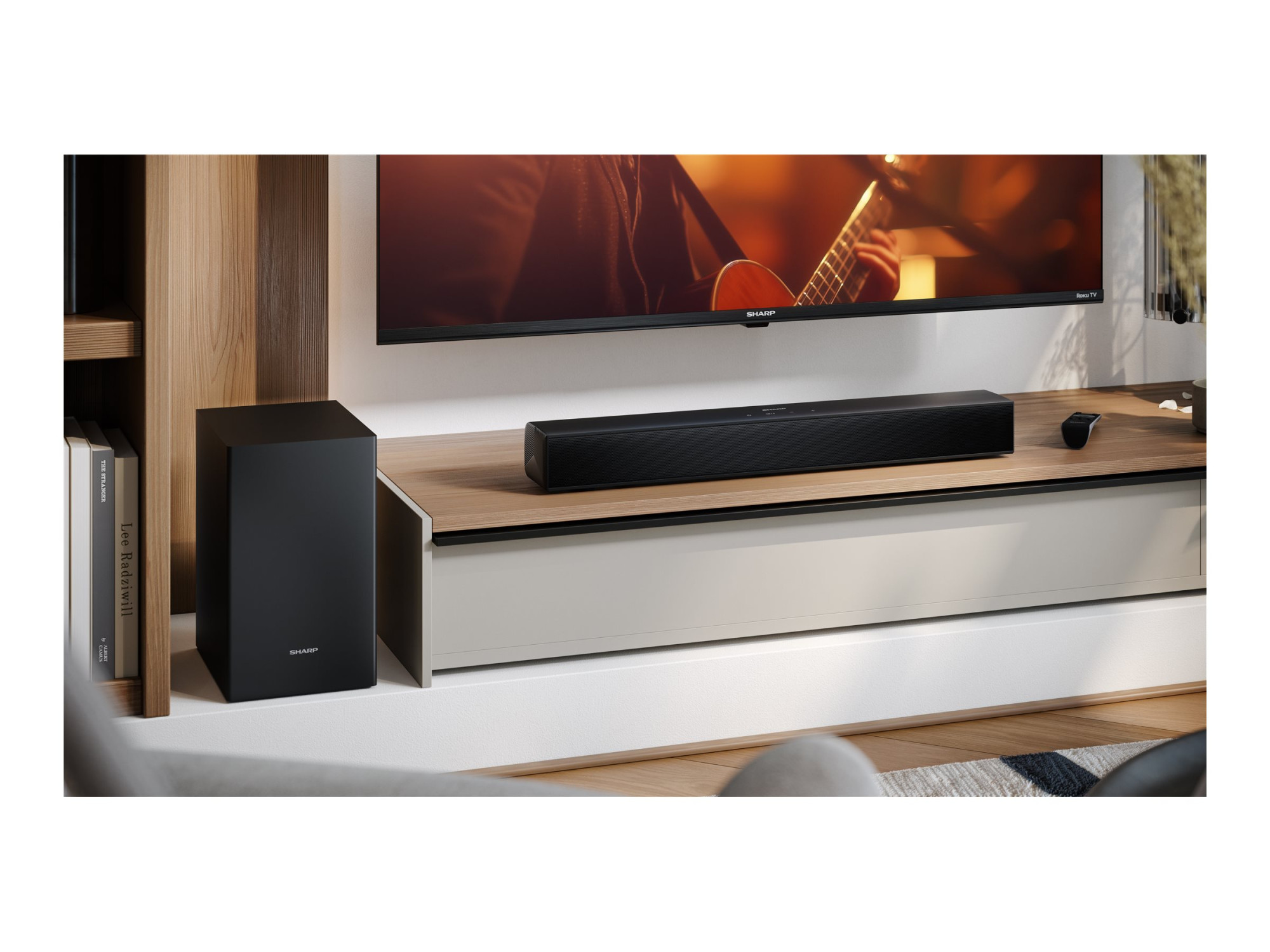 Sharp Compact 2.1 Soundbar with Wireless Subwoofer | HT-SBW121 | 240 W | Bluetooth | Black | Wireless connection - Image 14