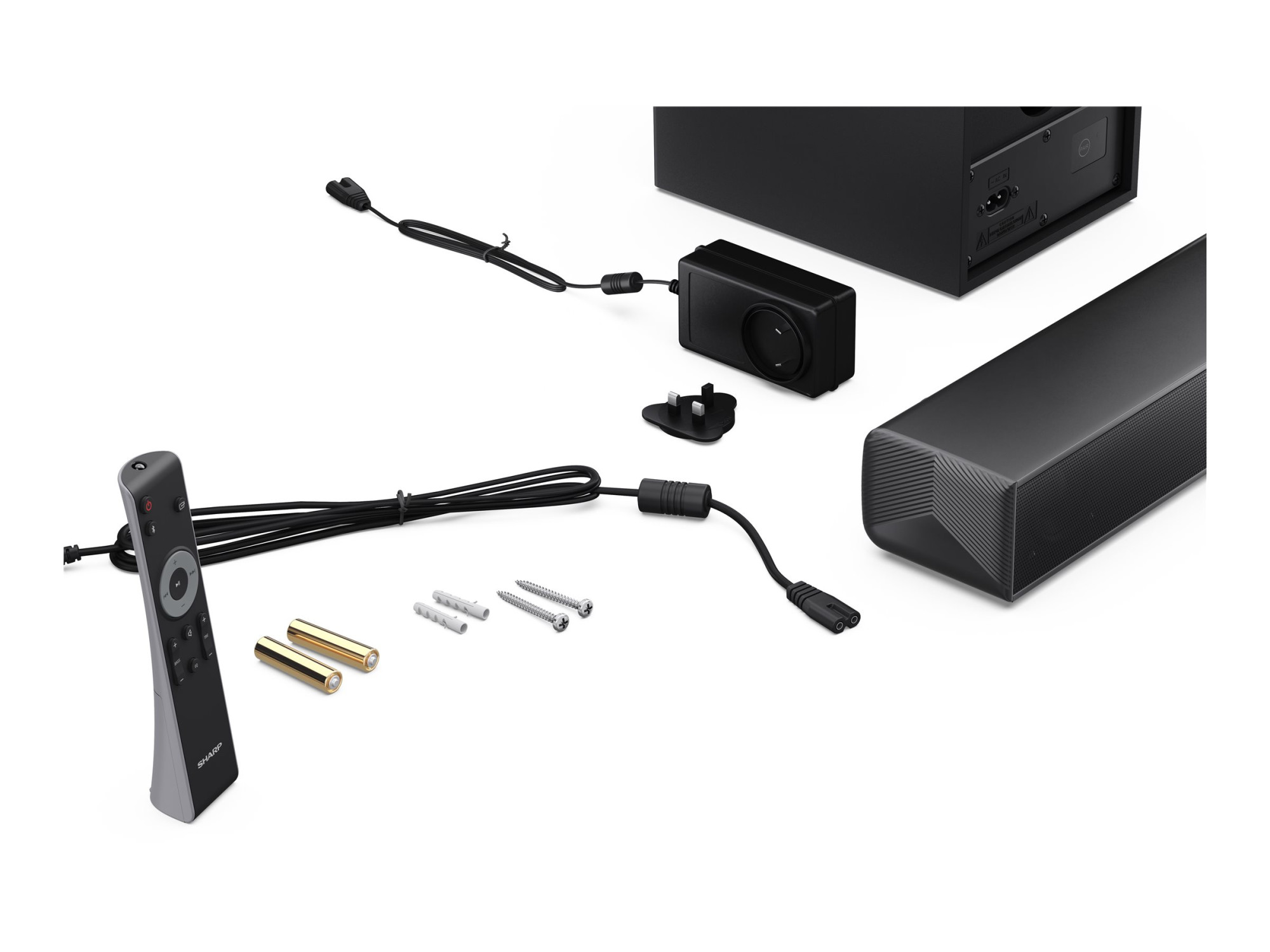 Sharp Compact 2.1 Soundbar with Wireless Subwoofer | HT-SBW121 | 240 W | Bluetooth | Black | Wireless connection - Image 18