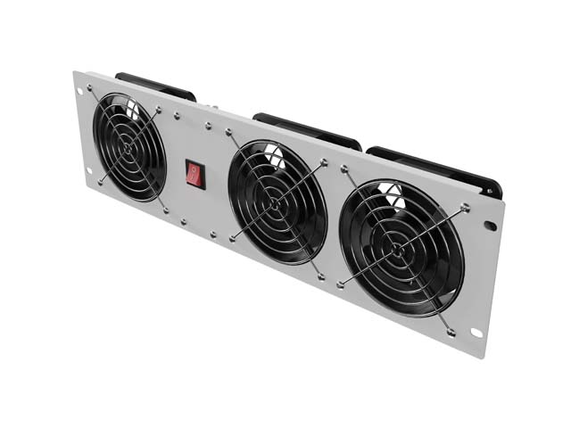 Lanberg Vertical Ventilation Panel 19" 3U for Rack three Fans 230V | AK-1506-S | Grey - Image 3
