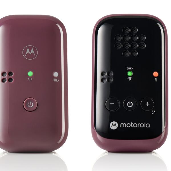 Motorola | Travel Audio Baby Monitor | PIP12 | Crystal-clear HD sound; 10 hours of battery life; The portable, magnetic design powers off the units automatically | Burgundy