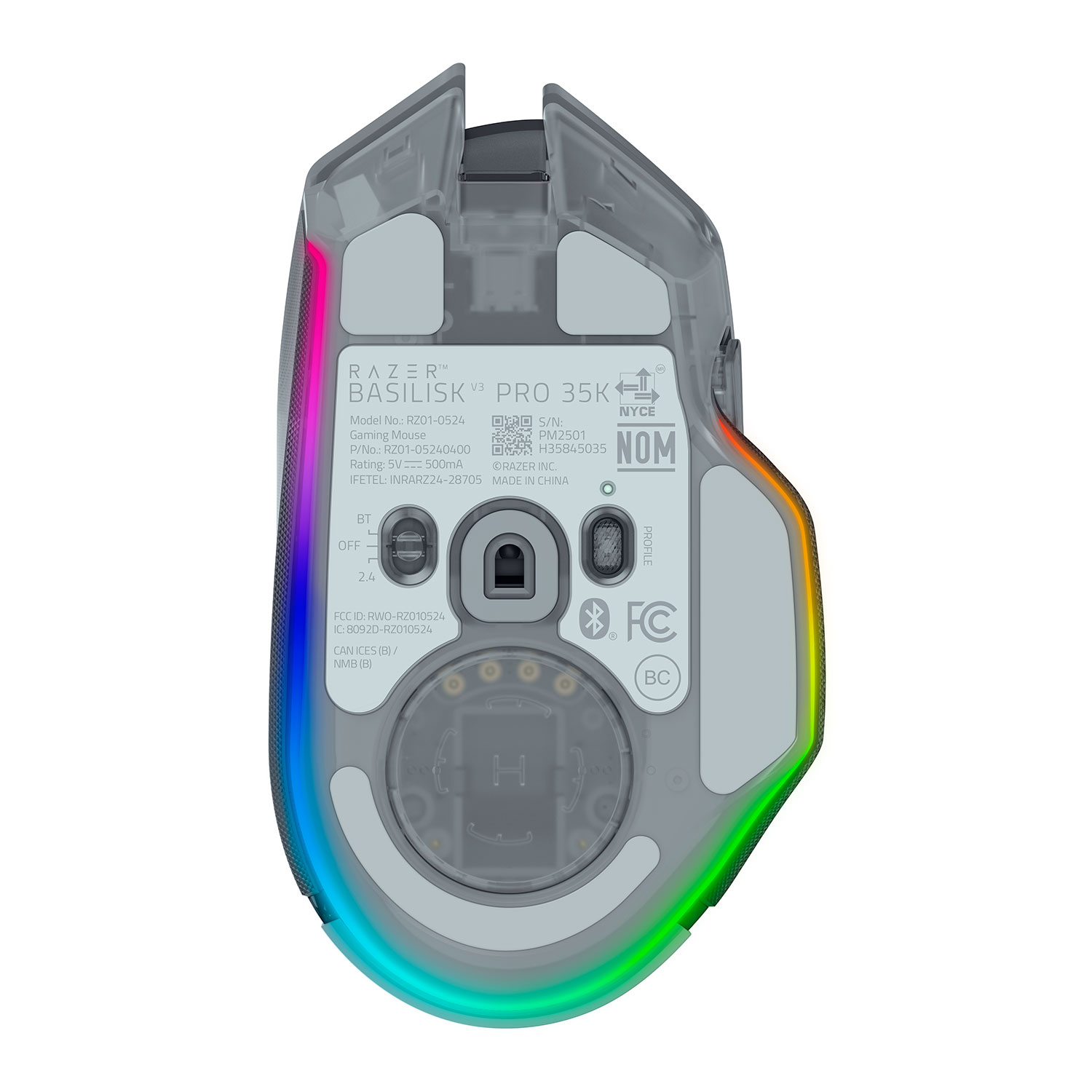 Razer Gaming Mouse | Basilisk V3 Pro 35K | Wireless | Phantom White Edition - Image 10