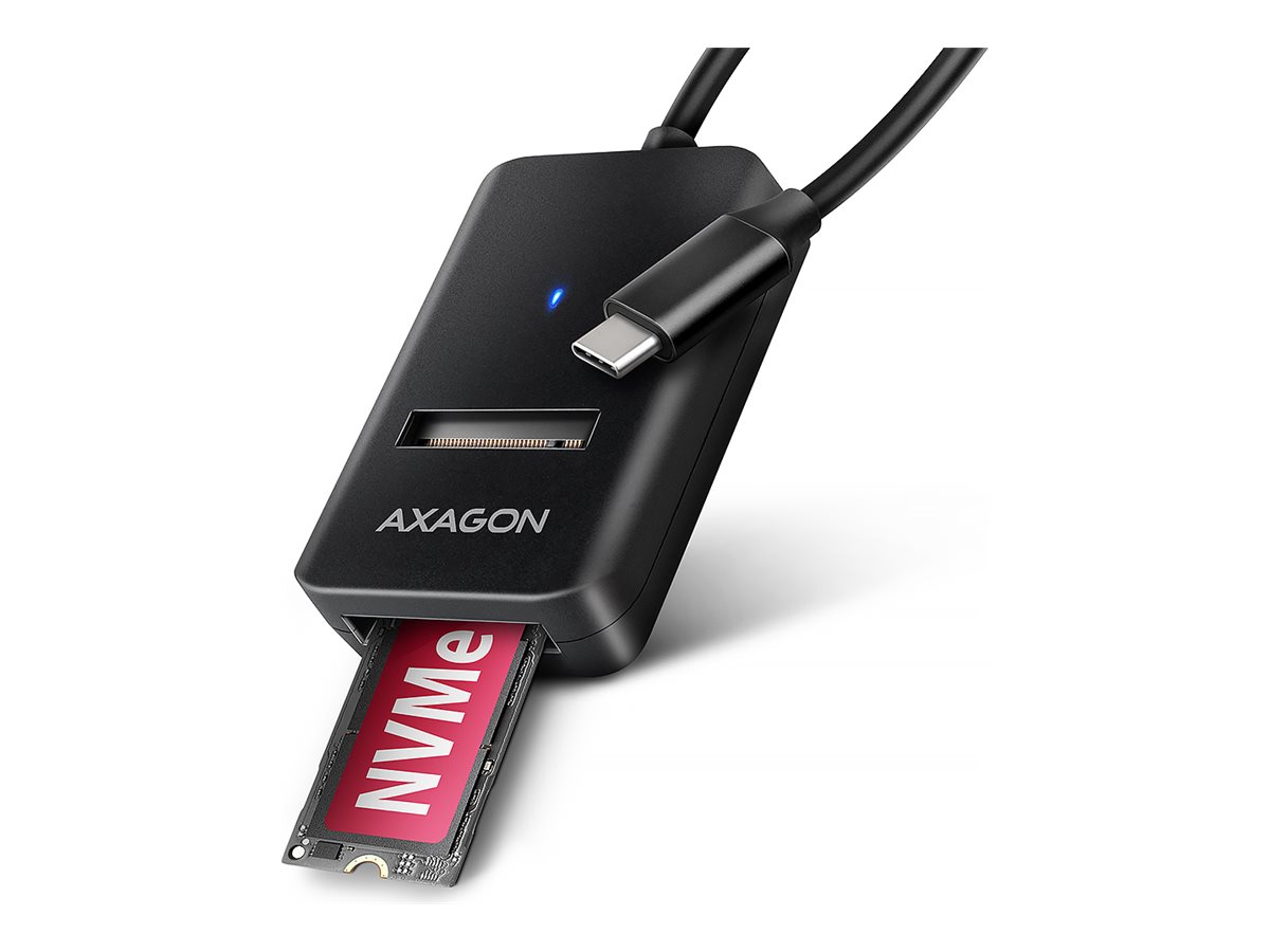 AXAGON USB-C 10Gbps adapter for fast connection of M.2 NVMe and SATA SSD, USB-C cable 10 cm | ADM2-CM - Image 2
