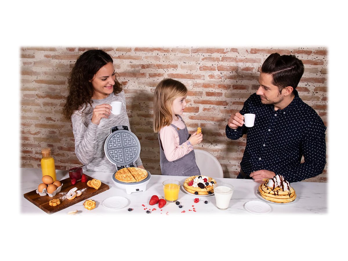 Cecotec Waffle Maker | Fun Gofrestone 3in1 | 700 W | Number of pastry 3 | Waffle/Muffin/Donut | White - Image 8