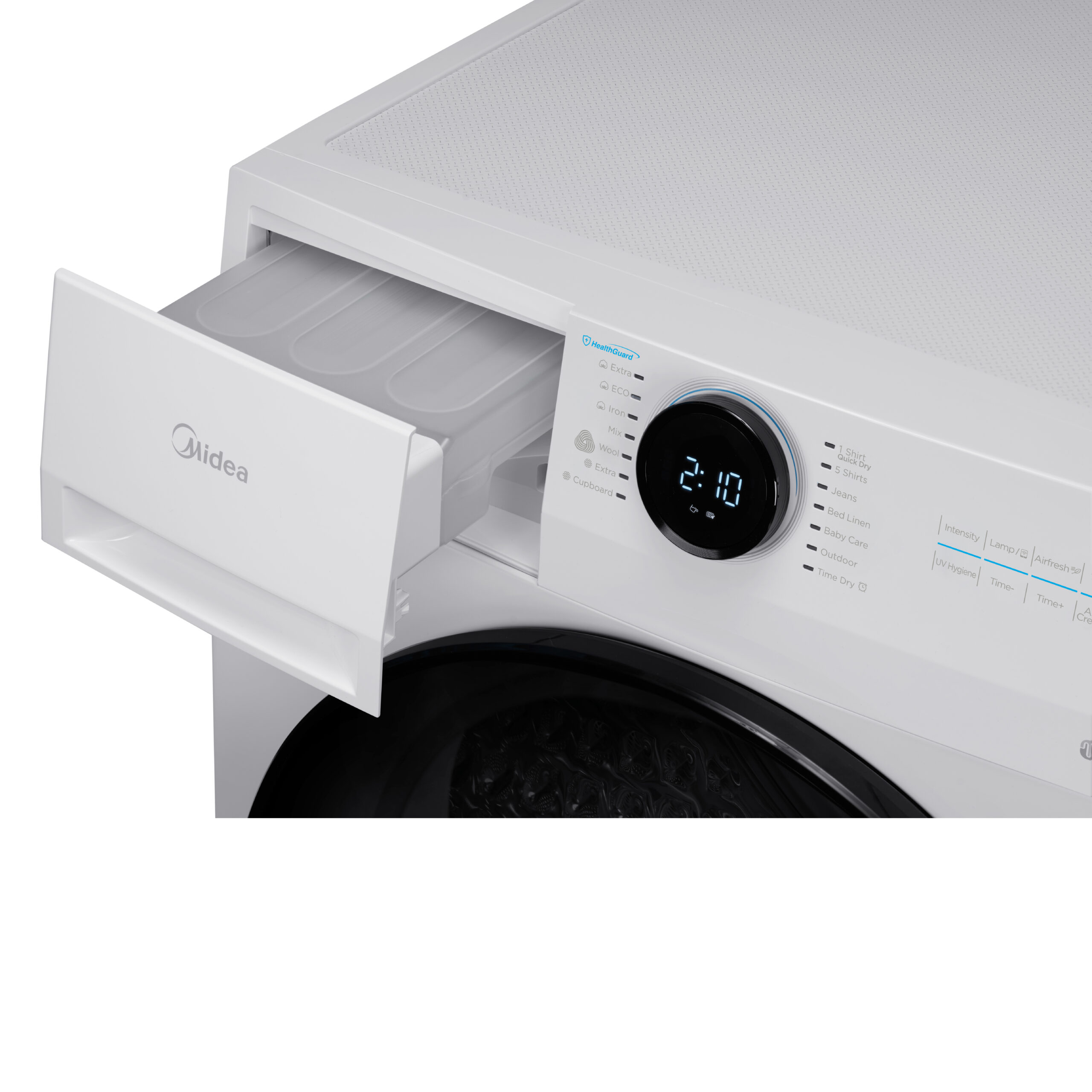 Midea | Dryer Machine | MD200H80BW/W-HR | Energy efficiency class C | Front loading | 8 kg | LED | Depth 60 cm | Wi-Fi | White - Image 3