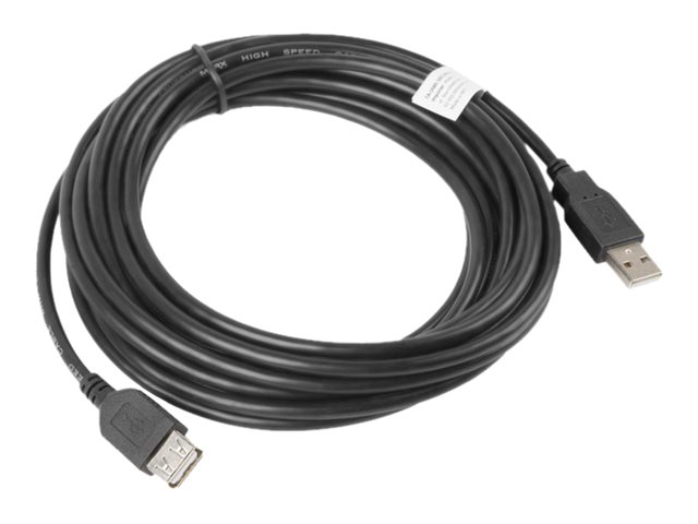 Lanberg Lanberg USB-A 2.0 Cable, 5 m | CA-USBE-10CC-0050-BK | USB Type-A to USB Type-A - Image 2
