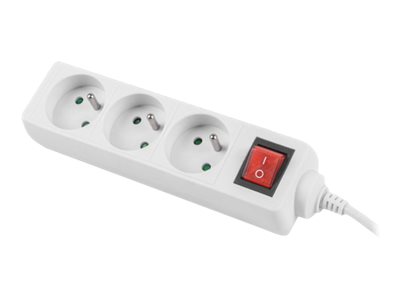 Lanberg Cable Power Strip, 3X French Outlets with Switch, Quality-Grade Copper, 1.5 m | PS1-03E-0150-W - Image 4