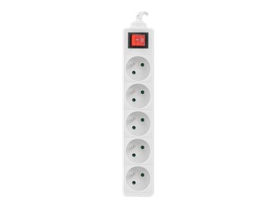 Lanberg Cable Power Strip, 5X French Outlets with Switch, Quality-Grade Copper, 1.5 m | PS1-05E-0150-W - Image 6