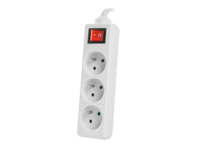Lanberg Cable Power Strip 3M 3X French Outlets with Switch, Quality-Grade Copper | PS1-03E-0300-W - Image 4