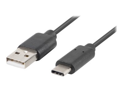 Lanberg USB Type-C to USB Type-A 2.0 Cable, 0.5 m | CA-USBO-10CU-0005-BK | USB Type-C to USB Type-A - Image 2
