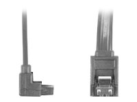 Lanberg SATA Data III (6GB/s) Cable 50CM Angled Metal Clips | CA-SASA-13CU-0050-BK - Image 6