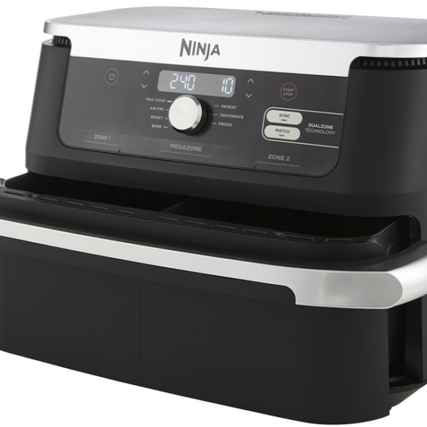 NINJA | Double Air Fryer | AF500EU Foodi FlexDrawer | Power 2470 W | Capacity 10.4 L | Black