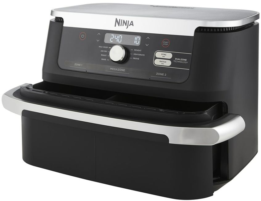 NINJA | Double Air Fryer | AF500EU Foodi FlexDrawer | Power 2470 W | Capacity 10.4 L | Black