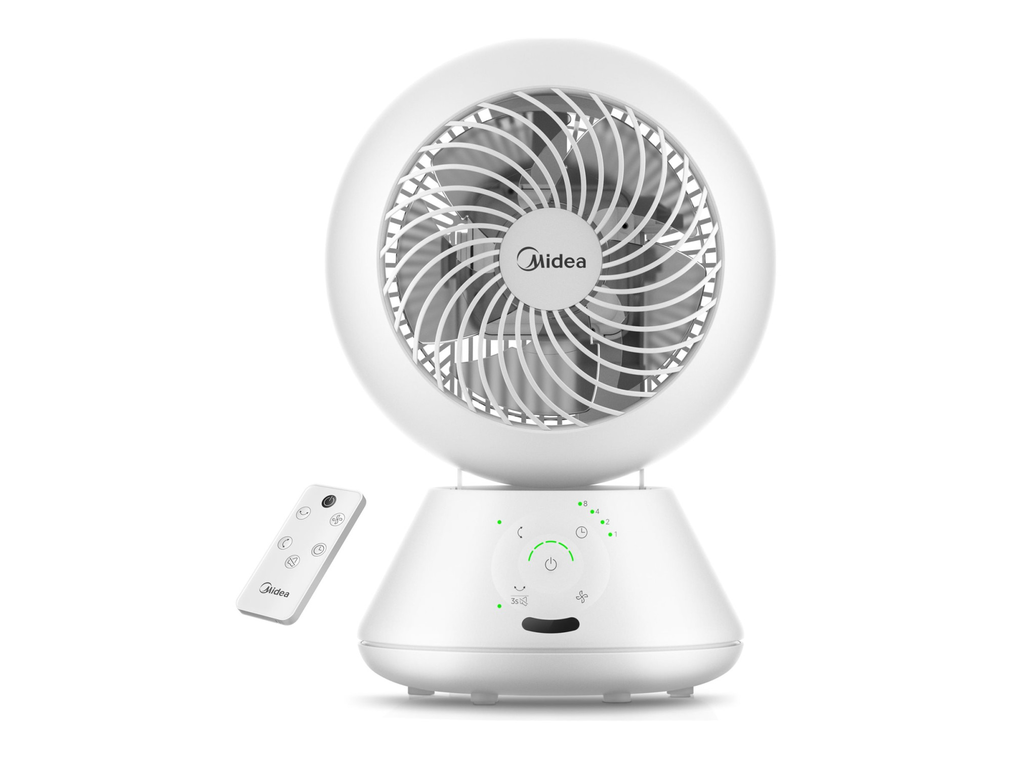 Midea Fan | MDF24JRW TurboForce | Table Fan | White | Number of speeds 5 | Oscillation | Remote control - Image 2