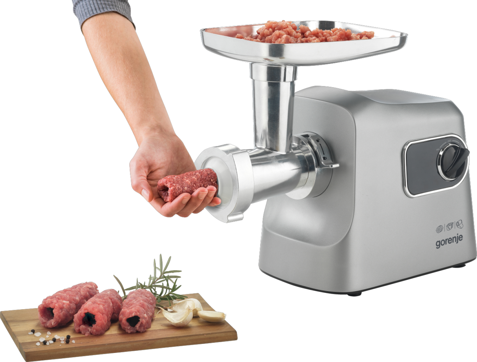 Gorenje Meat grinder | MG2500DS | Stainless Steel/White | 2500 W | Number of speeds 1 | Throughput (kg/min) 2.8 - Image 6