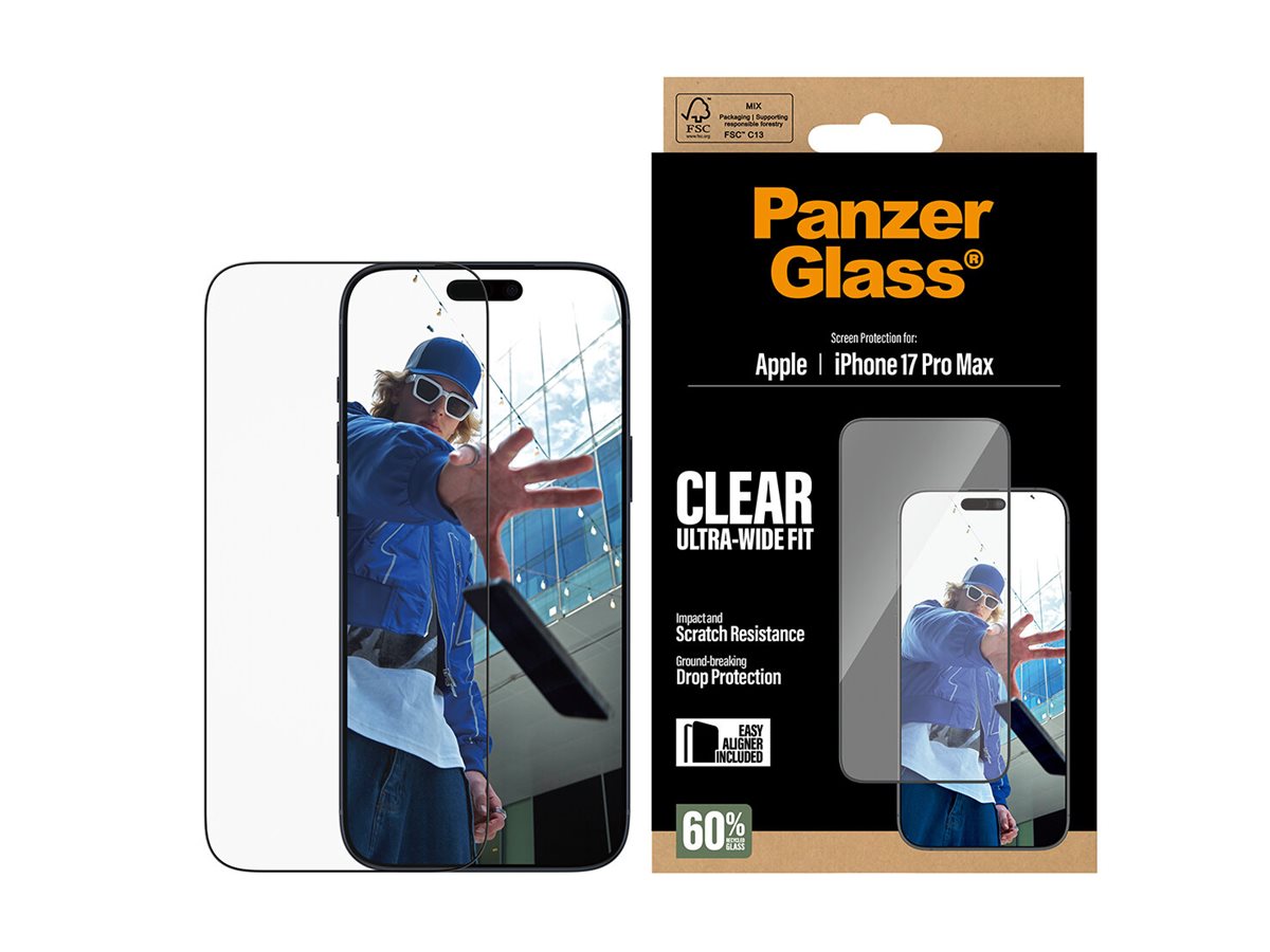 PanzerGlass Screen protector | Apple | iPhone 17 Pro Max | Glass | Transparent | Ultra-Wide Fit w. EasyAligner - Image 3