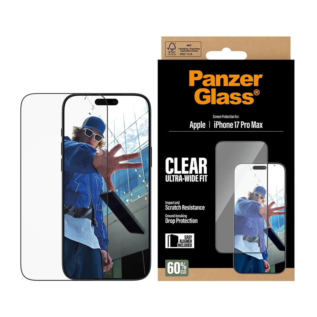 PanzerGlass Screen protector | Apple | iPhone 17 Pro Max | Glass | Transparent | Ultra-Wide Fit w. EasyAligner - Image 6