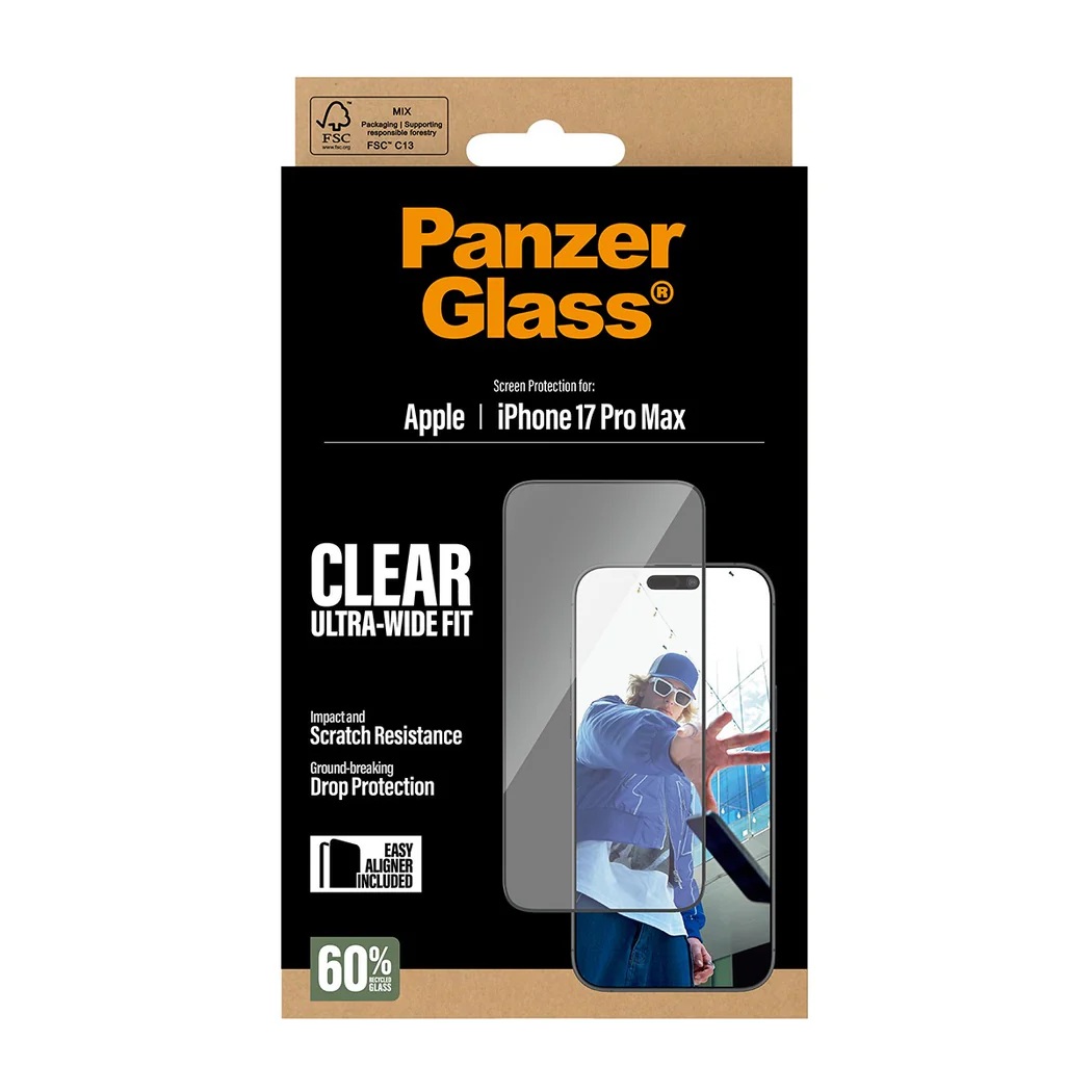 PanzerGlass Screen protector | Apple | iPhone 17 Pro Max | Glass | Transparent | Ultra-Wide Fit w. EasyAligner - Image 8