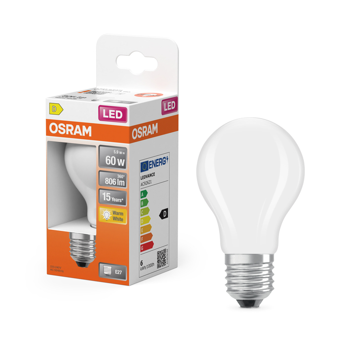 Osram Parathom Classic Filament | E27 | 5.9 W | Warm White - Image 3