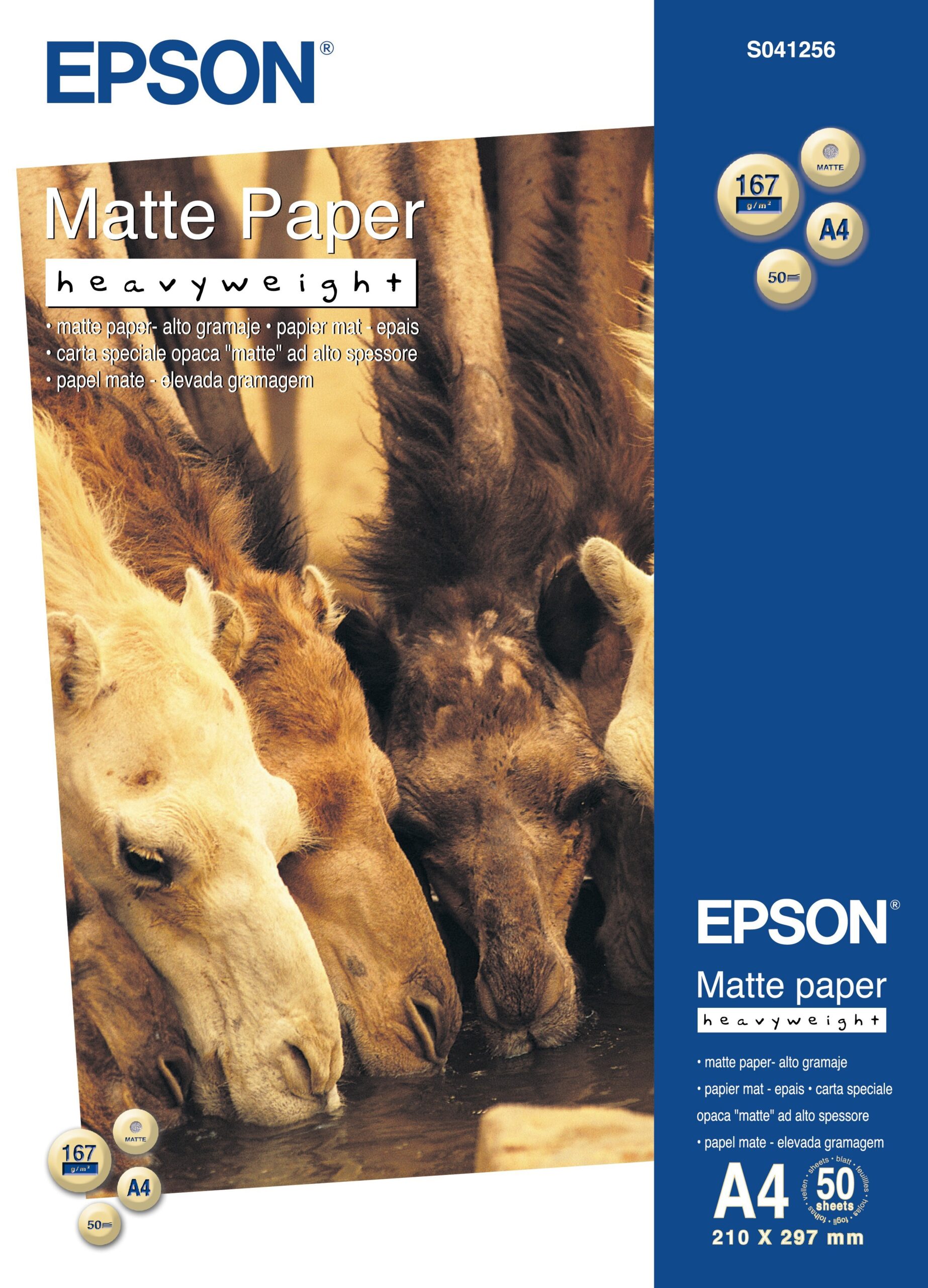 Matte Paper Heavy Weight, DIN A4, 167g/m², 50 Sheets