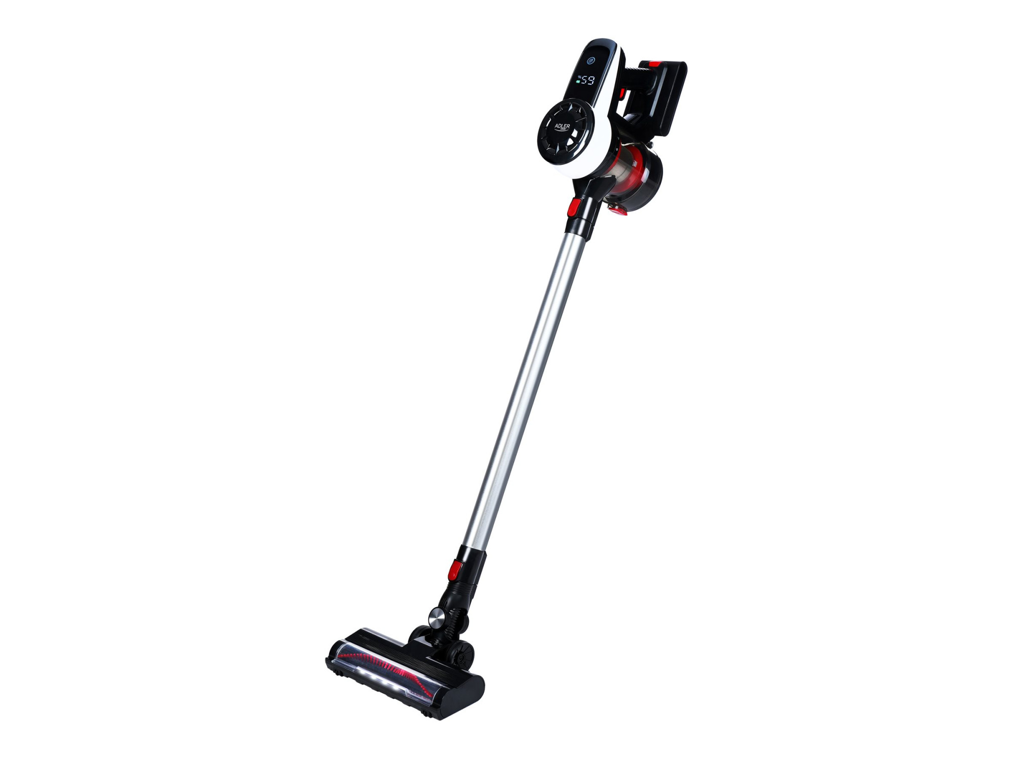 Adler | Vacuum Cleaner | AD 7048 | Cordless operating | Handstick/Handheld | 350 W | Operating time (max) 30 min | Black/Red/White | Warranty 24 month(s) - Image 2