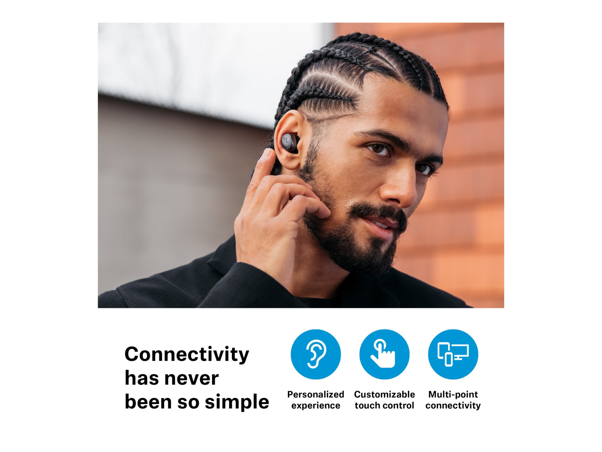 Sennheiser | Earphones | Momentum True Wireless 4 | Bluetooth | In-Ear | Noise canceling | Wireless | Black/Graphite - Image 4