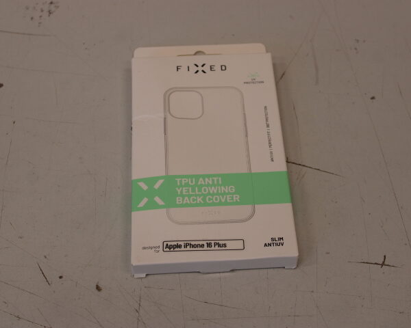 SALE OUT. FIXED Story AntiUV TPU Back Cover for Apple iPhone 16 Plus, clear | Fixed | Story AntiUV | Back Cover | Apple | iPhone 16 Plus | TPU | Clear | DAMAGED PACKAGING, DEMO