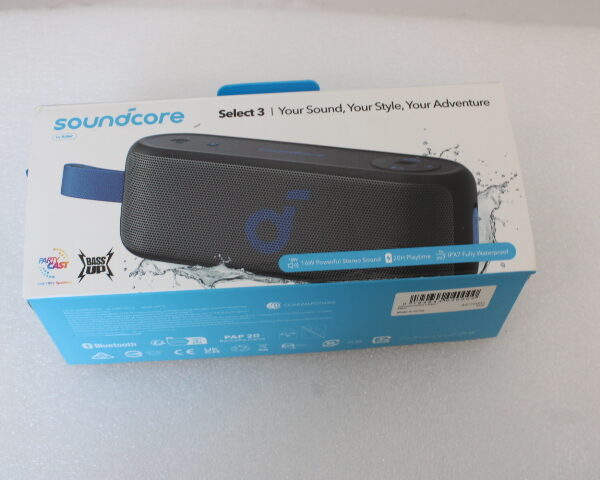 SALE OUT. Anker Soundcore Select 3 Bluetooth Speaker, Black | Anker Soundcore | Portable Bluetooth Speaker | Select 3 | DEMO | 16 W | Bluetooth | Black | Portable | Wireless connection